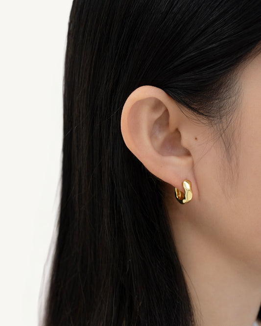 Lava Hoops │ 寬版波紋耳圈