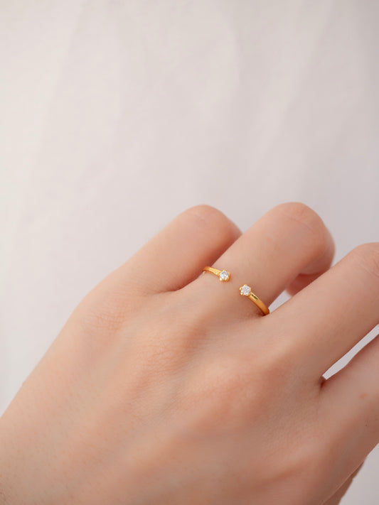 Bloomy Ring │ 雙花開口戒