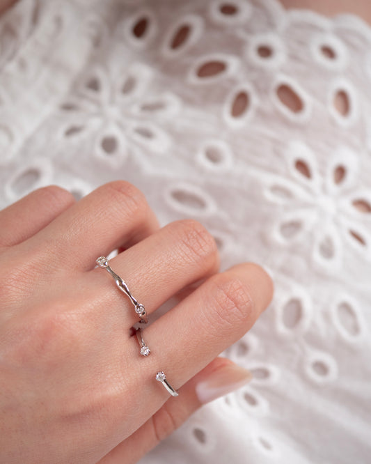 Bloomy Ring │ 雙花開口戒