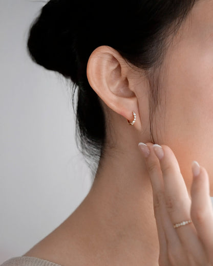 Belle Hoops │ 蕾絲花圈 耳環