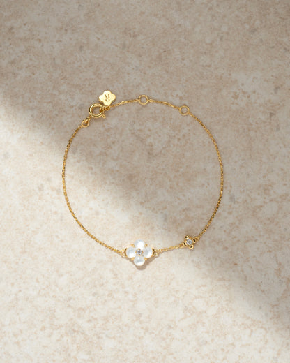 Clova Bracelet │ 四葉花母貝手鍊