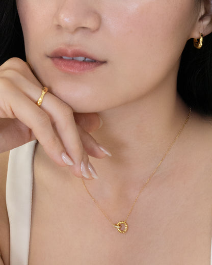 Wavelet Necklace │ 波紋雙環項鍊