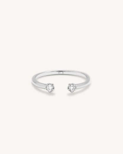 Bloomy Ring │ 雙花開口戒