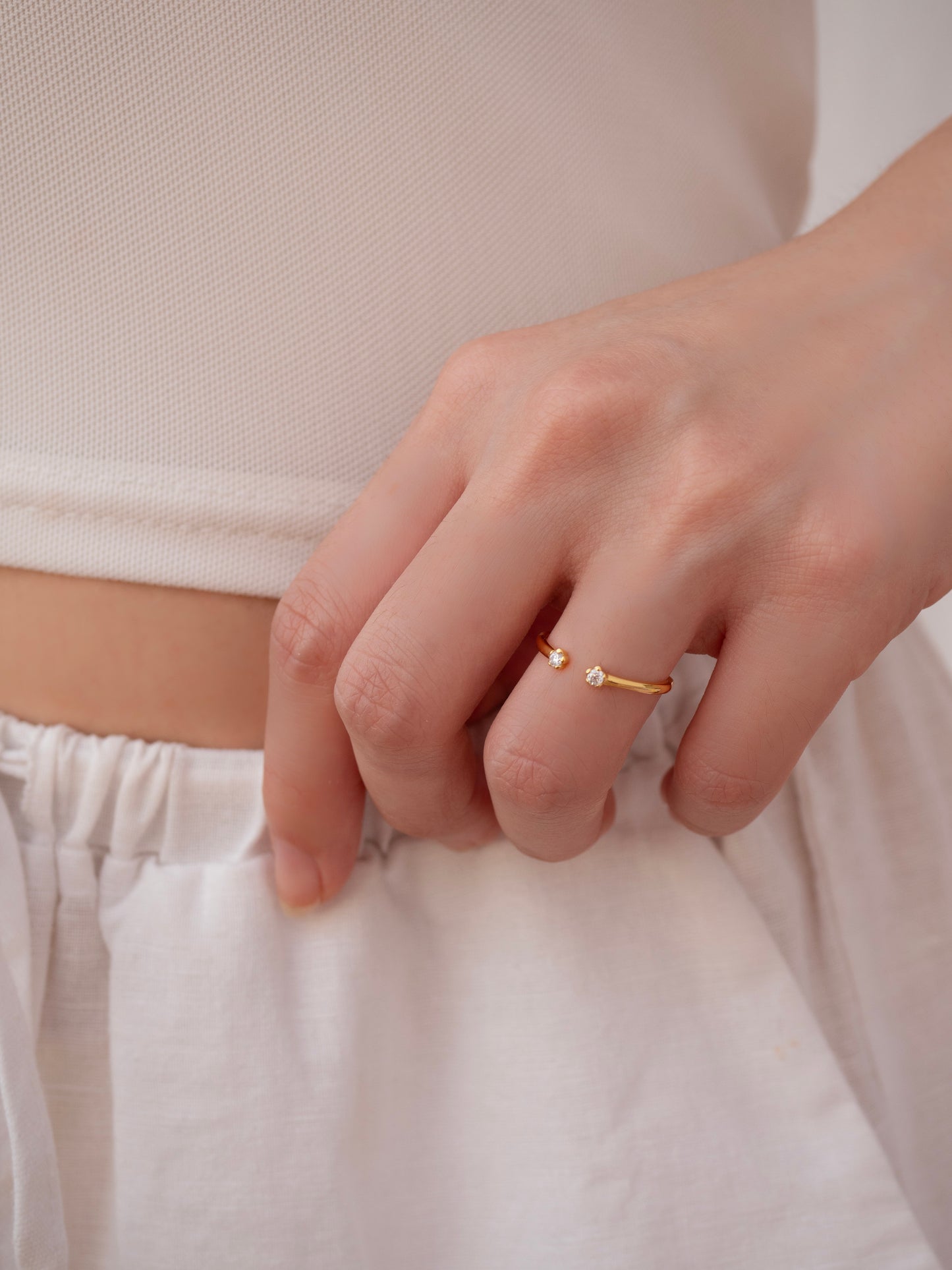 Bloomy Ring │ 雙花開口戒