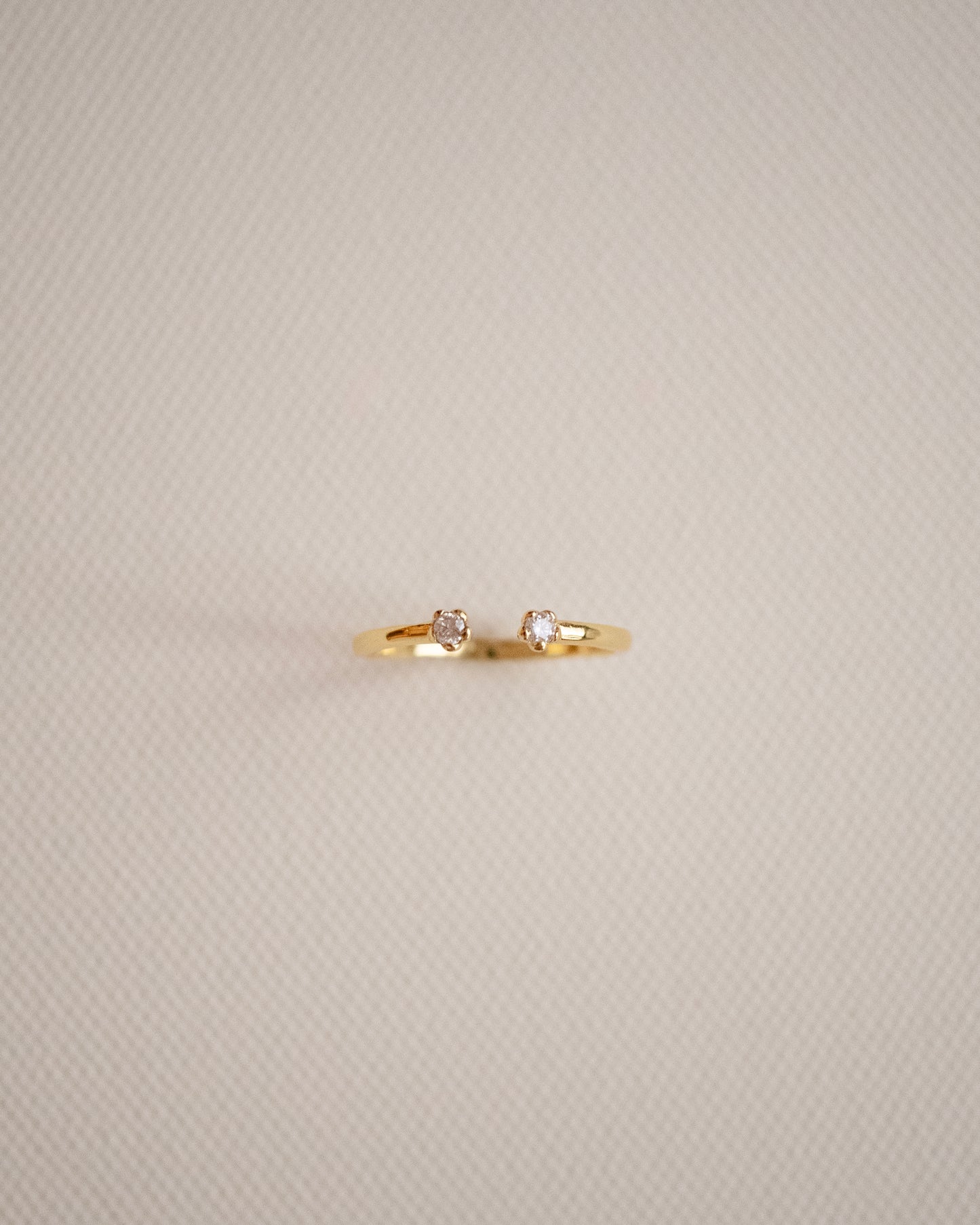 Bloomy Ring │ 雙花開口戒