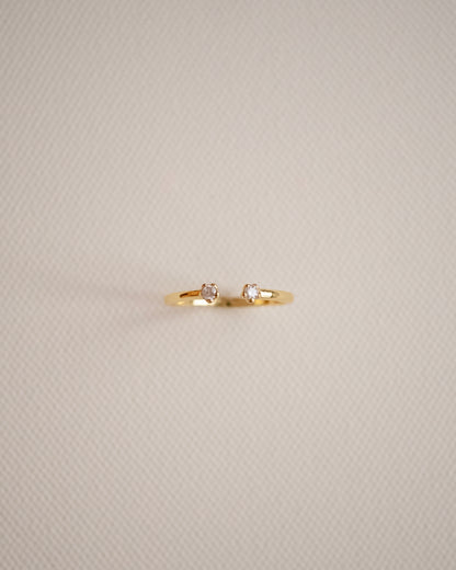 Bloomy Ring │ 雙花開口戒