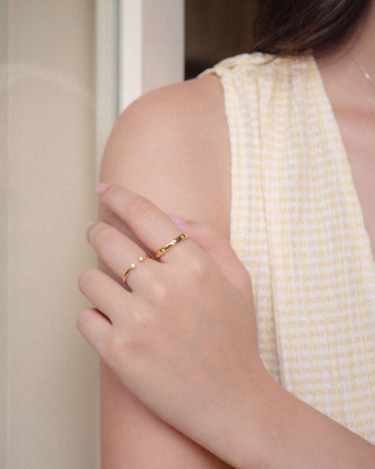 Bloomy Ring │ 雙花開口戒