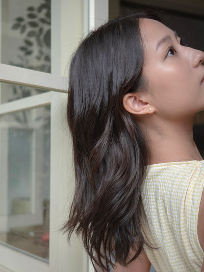 Bloomy Solitaire Earrings │ 10K金 小花耳環