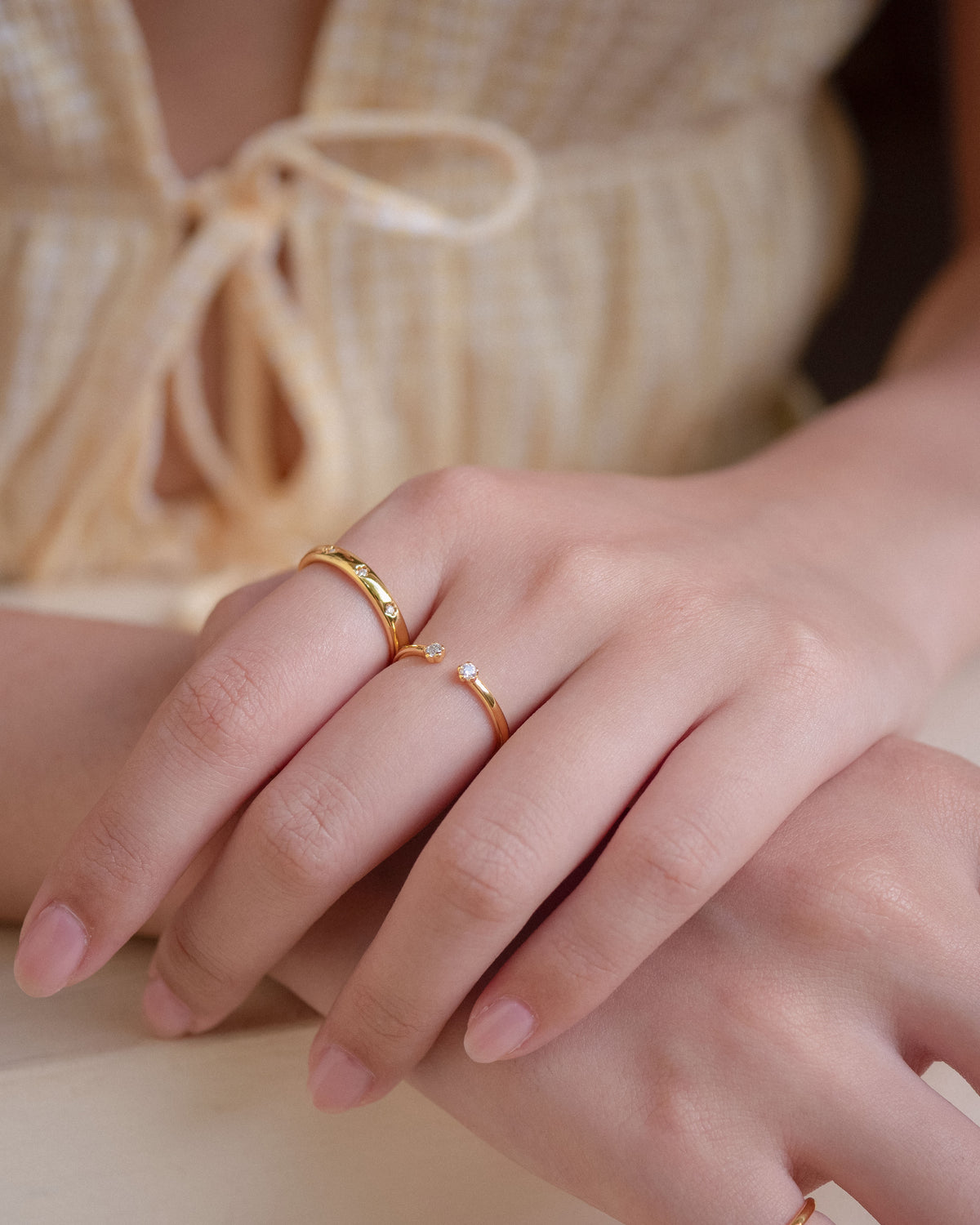 Bloomy Ring │ 雙花開口戒