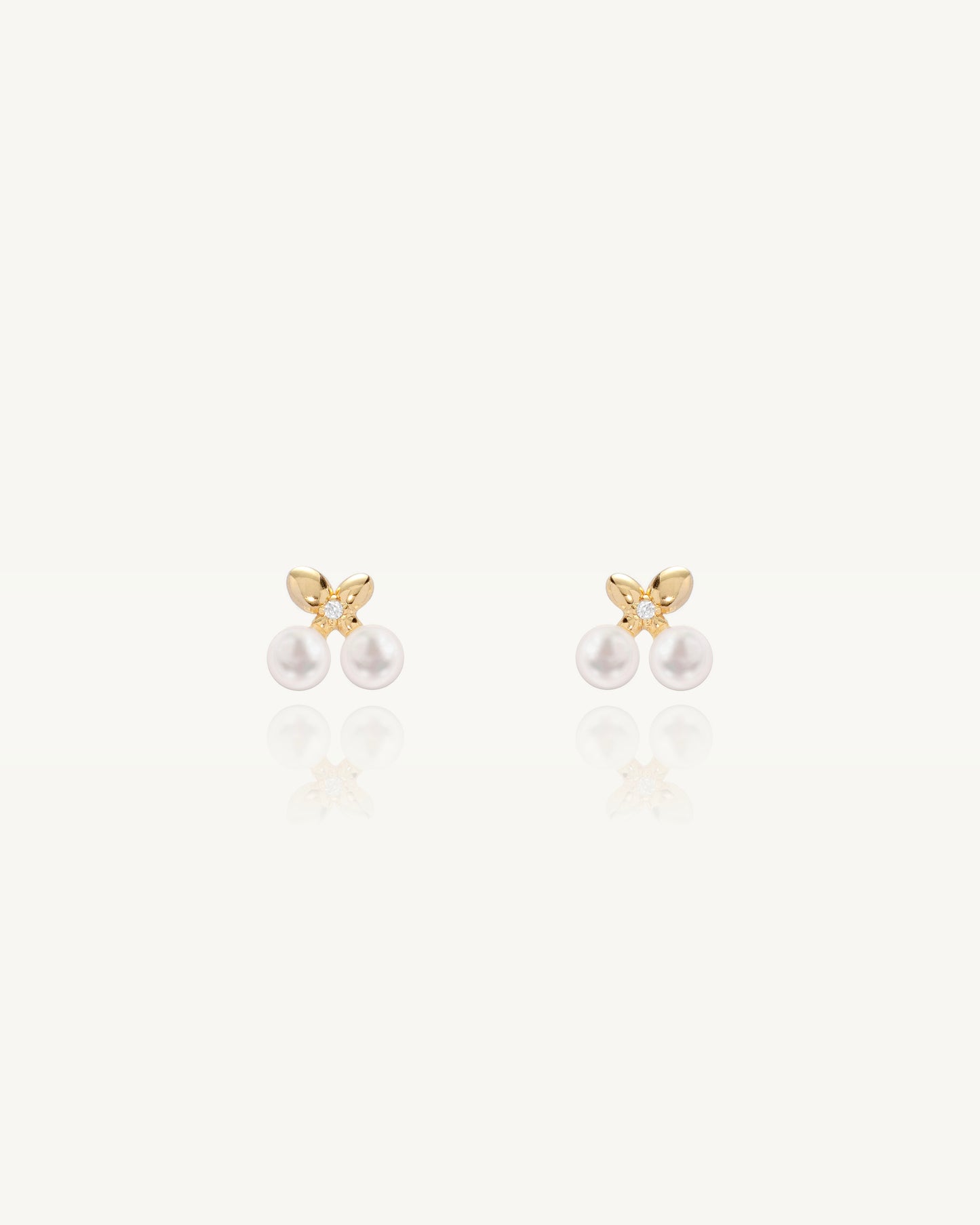 Pearl Cherry Earrings │ 白櫻 耳環