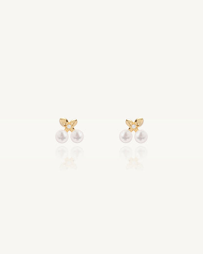 Pearl Cherry Earrings │ 白櫻 耳環