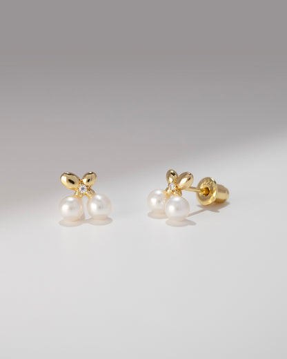 Pearl Cherry Earrings │ 白櫻 耳環