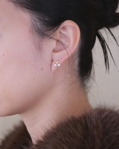 Pearl Cherry Earrings │ 白櫻 耳環
